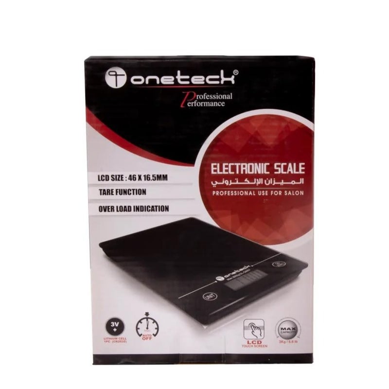 Oneteck Electronic Weight Scale, Tare Function, Over Load Indication, Professional Weigh Scale, With Gauge Sensor System, Black - Image 1