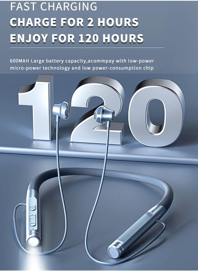 GUDOO Neckband Bluetooth Headphones Waterproof Wireless Earbuds with Microphone, Noise Cancelling Sport Headset, Playtime for Running and Cycling  - Image 2