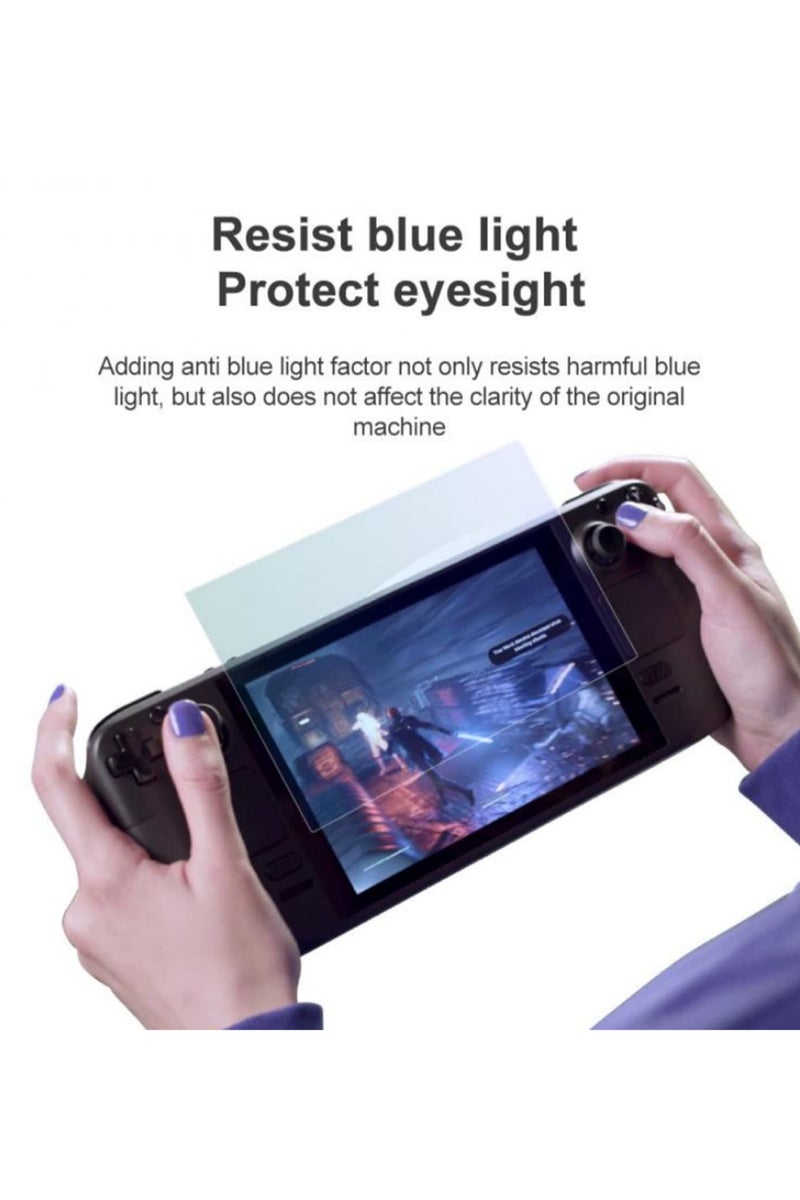 2 قطعة من حامي الشاشة الزجاج المقوى لجهاز الألعاب فالف ستيم ديك - صلابة 9H مقاومة للخدوش - فيلم شفاف عالي الوضوح - إكسسوارات شاشة ستيم ديك - Image 5
