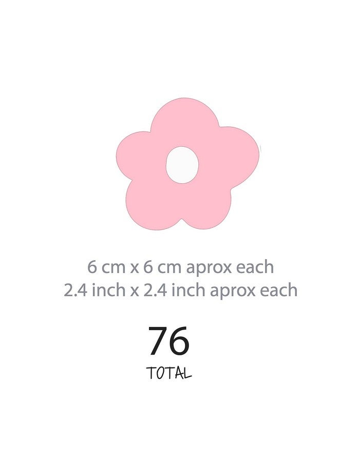 The Boho Design Flower Wall Decals Peel and Stick for Kids, Baby Bedroom Nursery and Living Room. Adhesive Vinyl Wall Stickers Decor (Pink) - Image 2