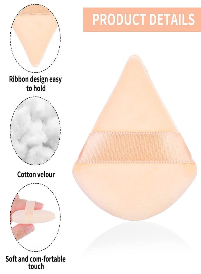 Jibaro 2 Pieces Triangle Powder Puffs Face Cosmetic Powder Puff Washable Reusable Soft Plush Powder Sponge Makeup Foundation Sponge for Face Body Loose Powder Wet Dry Makeup Tool (2Pcs Black) - Image 3