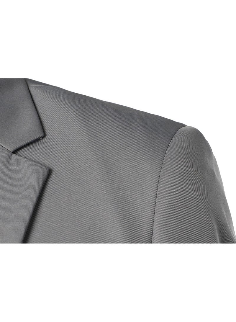 Shougu Fashionable And Versatile Business Solid Color Men's Suit Set Two-piece Set  - Image 5