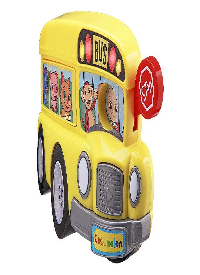 Cocomelon Musical Bus for Kids - Yellow School Bus with Built-in Cocomelon Songs and Sound Effects Fun Musical Cocomelon Toy for Cocomelon Merchandise Fans Bus Toy for Toddlers with Flashing Light