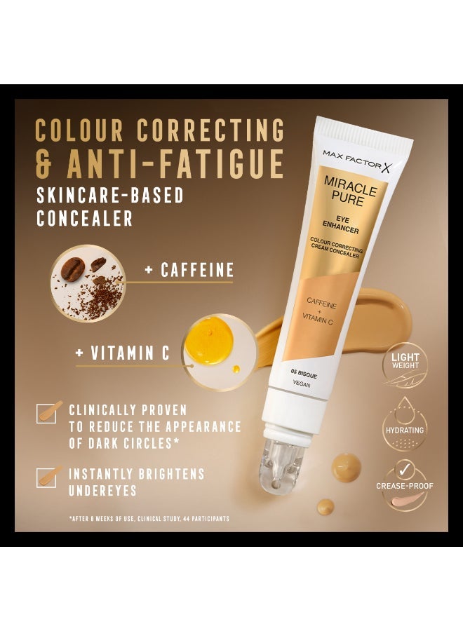 Max Factor Miracle Pure Eye Enhancer - Colour-Correcting Concealer - 03 - Peach, 10ml - Image 4