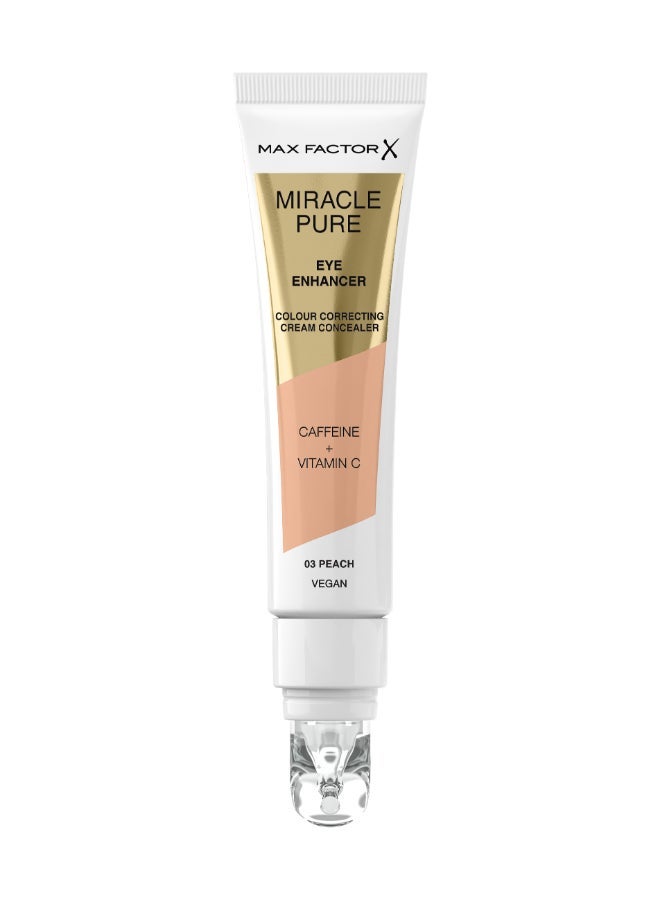 Max Factor Miracle Pure Eye Enhancer - Colour-Correcting Concealer - 03 - Peach, 10ml - Image 1