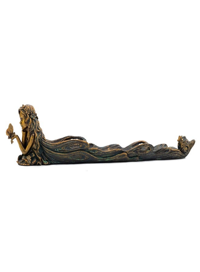 Top Collection Cute Fairy Incense Holder - Hand Painted Mythical Creature with Butterfly Figurine- Fits Standard Incense Sticks- 10-Inch Long Collectible Incense Burner - Image 2