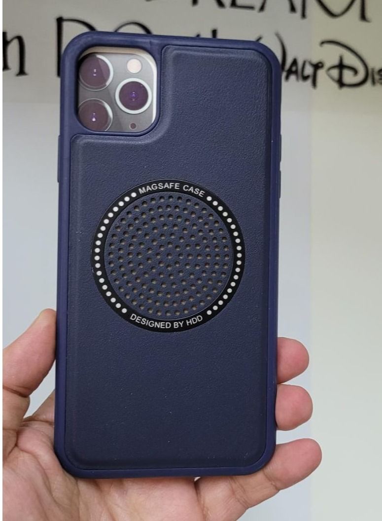 HDD iPhone 11 Pro Max Case with Magsafe Wireless Charging Compatible Slim Protective Cover Dark Blue - Image 1