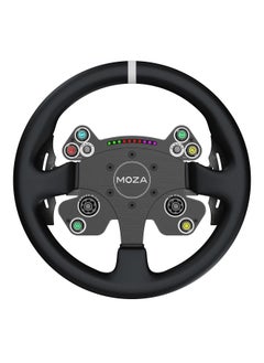 Moza Moza CS Racing Steering Wheel – 13” Sim Racing Wheel with Carbon Fiber Faceplate, Magnetic Paddle Shifters, LED Rev Indicator, and Ergonomic Grips – Compatible with Moza Racing Ecosystem  - Image 1