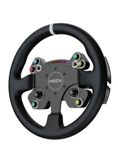 Moza Moza CS Racing Steering Wheel – 13” Sim Racing Wheel with Carbon Fiber Faceplate, Magnetic Paddle Shifters, LED Rev Indicator, and Ergonomic Grips – Compatible with Moza Racing Ecosystem  - Image 2