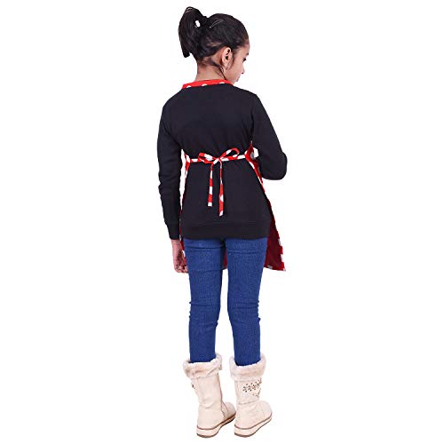 Switchon Cotton Waterproof Polka Dot Waist Adjustable Kids Cooking Apron with a Pockets Kitchen Apron - Red and White 52 cm x 40.2 cm (20.47 L X 15.8 W inch) - Image 2