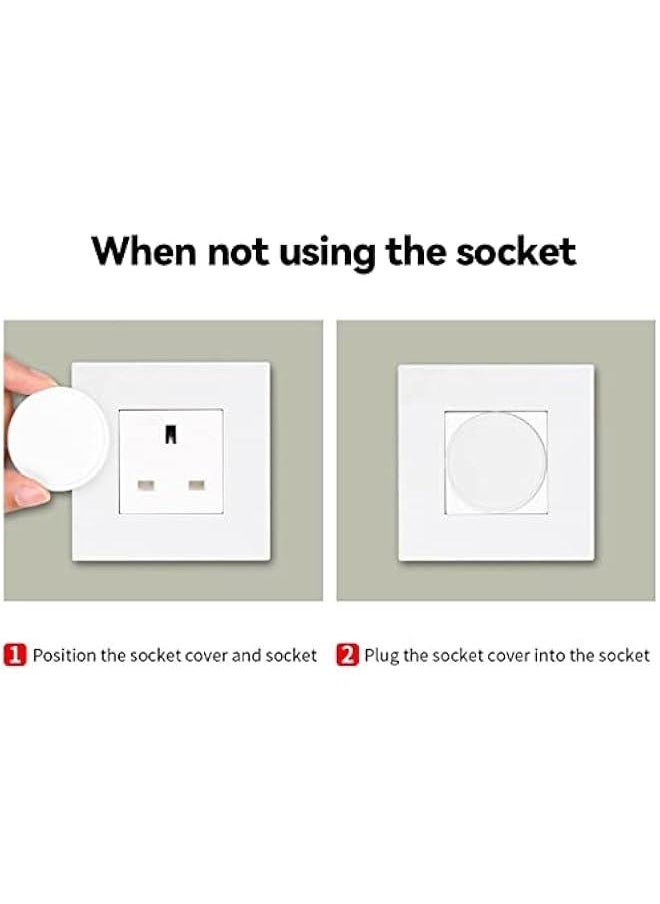 Baby Proofing Outlet Covers 12-Pack, White Baby Safety Outlet Plug Covers for Home/Office, Safe Electric Socket Covers Outlet Cap for Child
