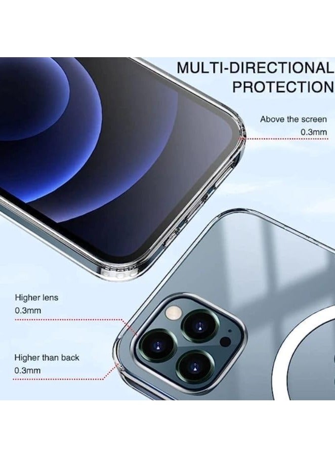 MIGOFAST Magnetic Clear Back Designed for iPhone 12 Pro Clear Phone Case Compatible with Magsafe, Slim Protective Cover - Image 4