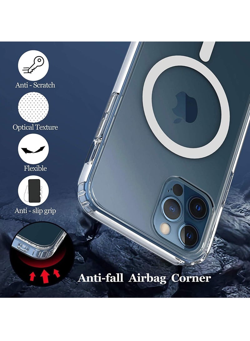 MIGOFAST Magnetic Clear Back Designed for iPhone 12 Pro Clear Phone Case Compatible with Magsafe, Slim Protective Cover - Image 5