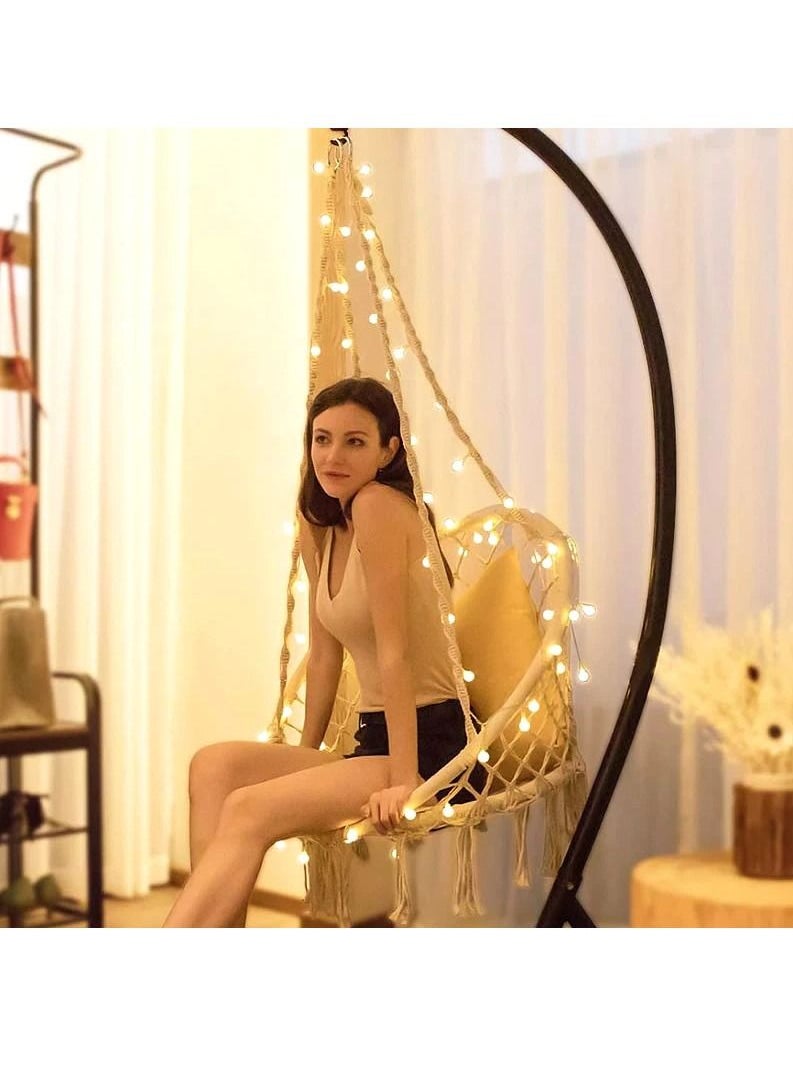 DubaiGallery Outdoor circular rocking chair indoor dormitory children adult swinging hanging chair safety single hammock  - Image 4