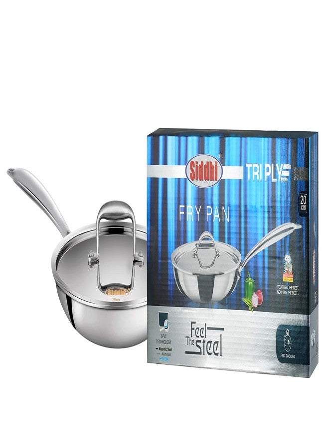 Siddhi Triply Frypan with Lid and with 20 cm Diameter - Image 4
