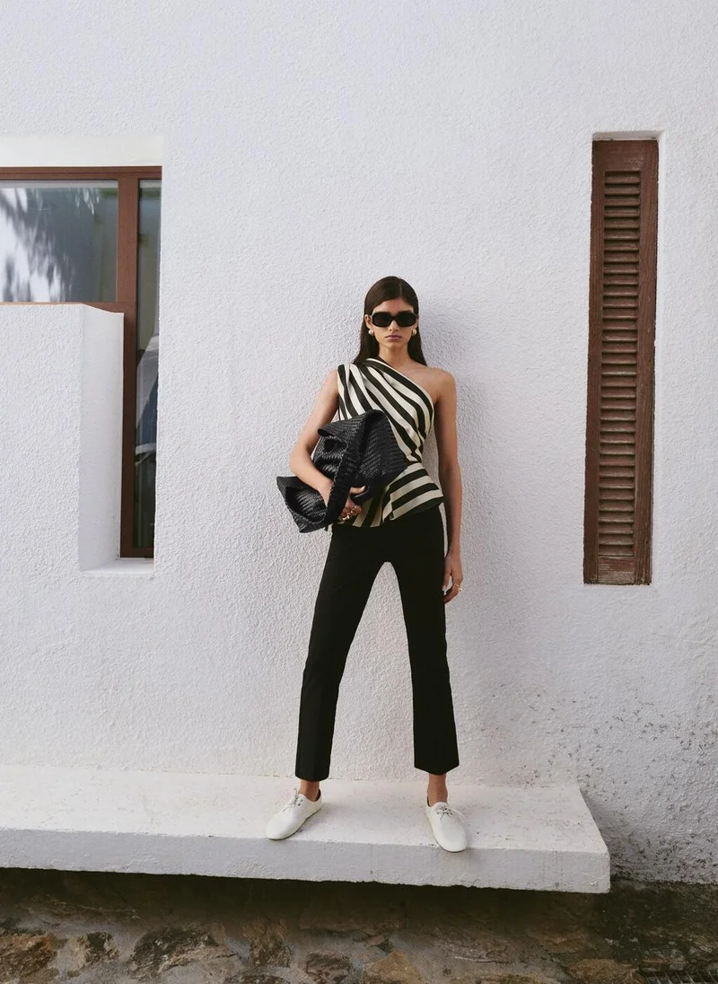 MANGO  Striped asymmetrical top for Women | Best Price UAE