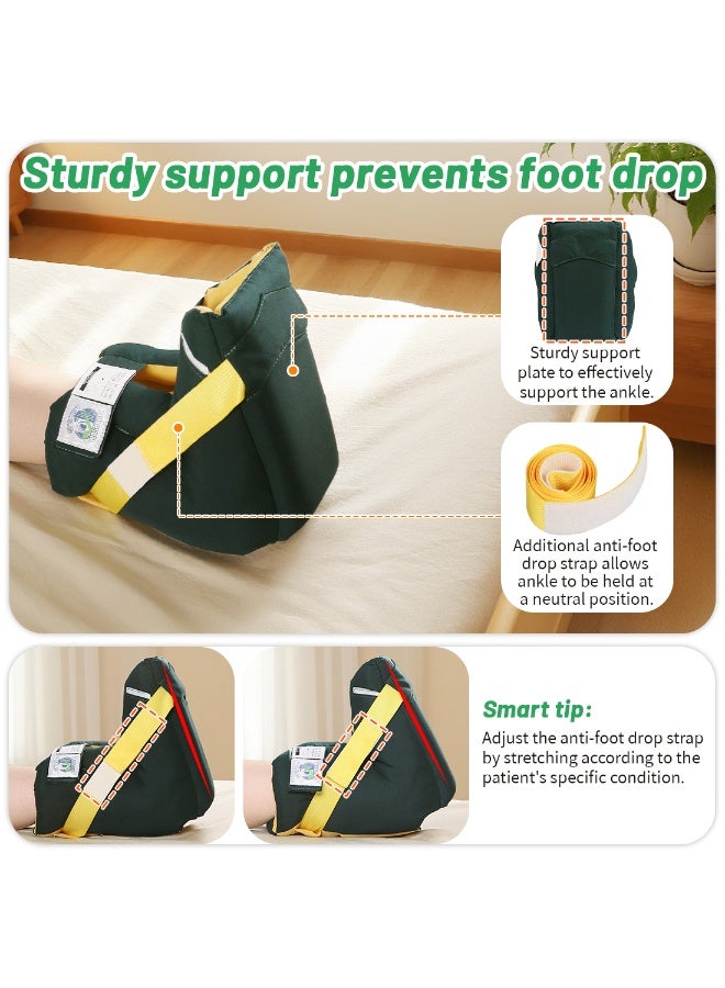 Ehucon Foot Drop Heel Protector – Ankle Support for Bed Sores, Pressure Relief & Diabetic Care – Adjustable Straps, Breathable, Machine Washable - Image 3