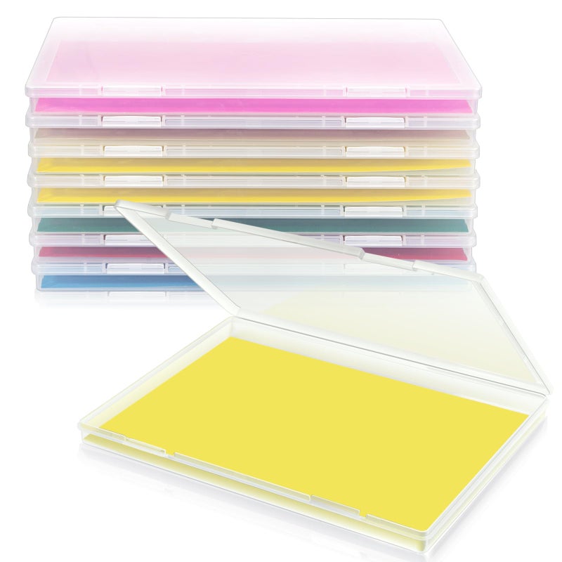 FAAYUCK 8 Pack Paper Storage Box, Scrapbook Paper Storage Fits 8.5" x 11.5" Letter, Stackable Plastic File Storage Box with Snap for Protecting Scrapbooks, Photos, Game Card, Office Supplies, Files - Image 1