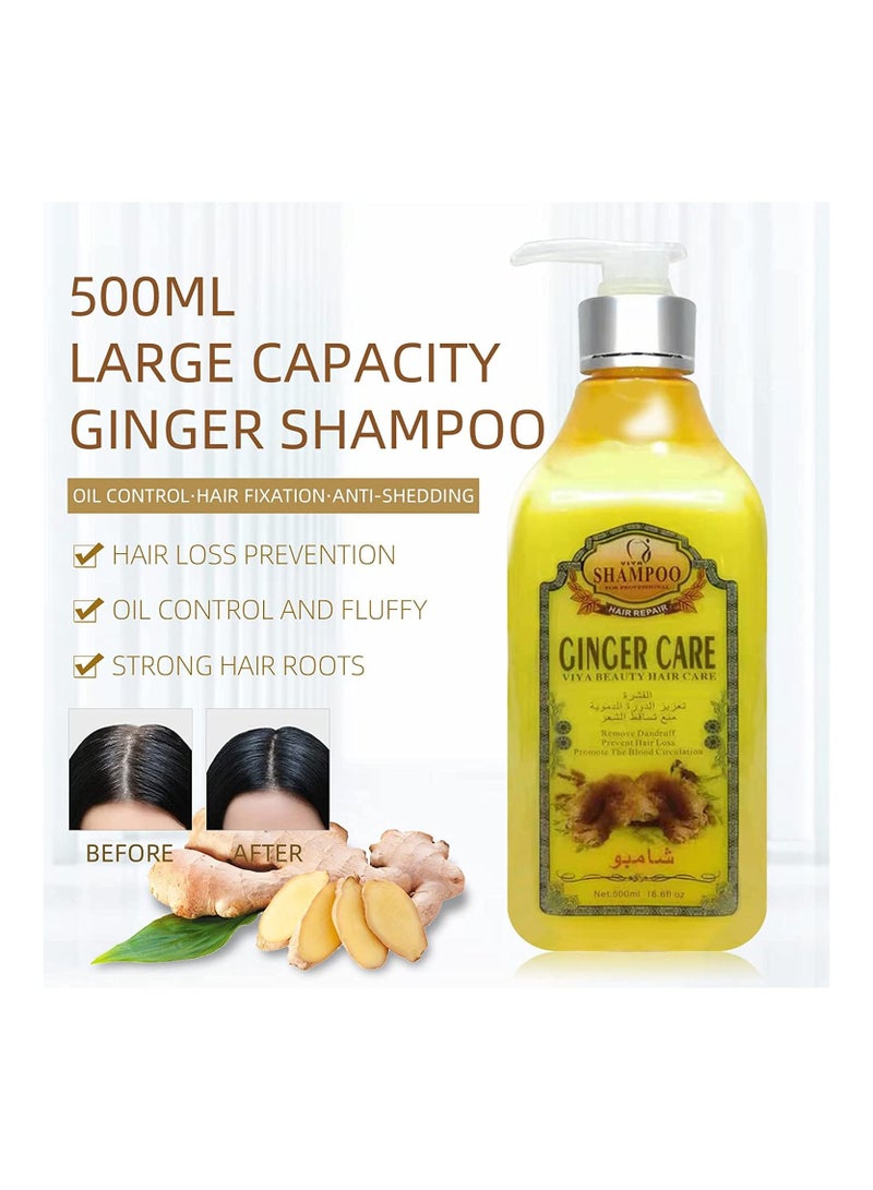 VIYA Ginger Hair Shampoo Hair Care 500ml,Natural Healthy Herbal Formula Hair Dye;100% Pure natural Ginger No harm to Skin - Image 2