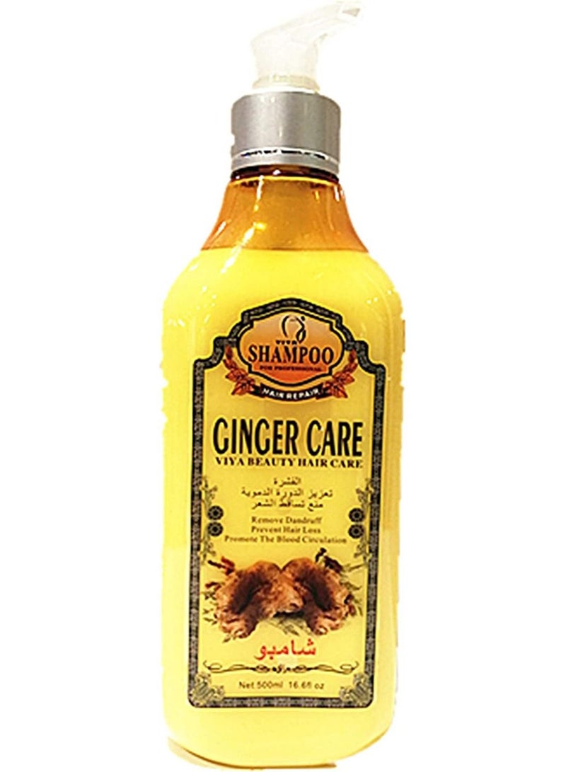 VIYA Ginger Hair Shampoo Hair Care 500ml,Natural Healthy Herbal Formula Hair Dye;100% Pure natural Ginger No harm to Skin - Image 1