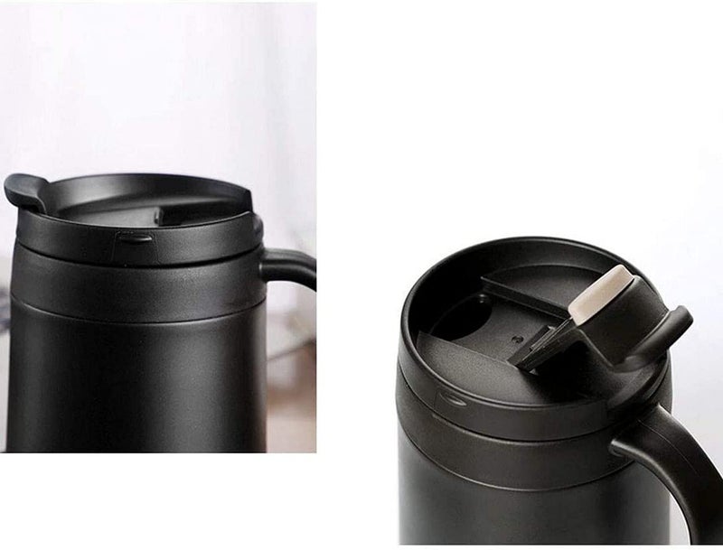 SHIDHMI Coffee Mug Vacuum Insulated Camping Mug with Lid Hot/Cold, Double Walled 18/8 Stainless Steel for Kids, Sport,Cocoa,Cereal,Mocha,Cappuccino,Espresso Tea,Sipping lattes,Hot Chocolate (500 ML, Black) - Image 3
