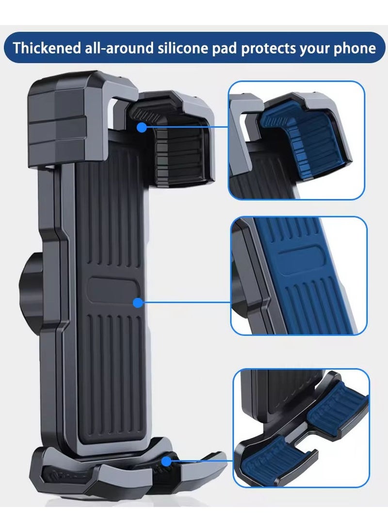 Halamine - Bike Phone Mount Holder, Adjustable Motorcycle Phone Mount，360° Rotate Suitable for iPhone & Android Smartphones ，Black - Image 1