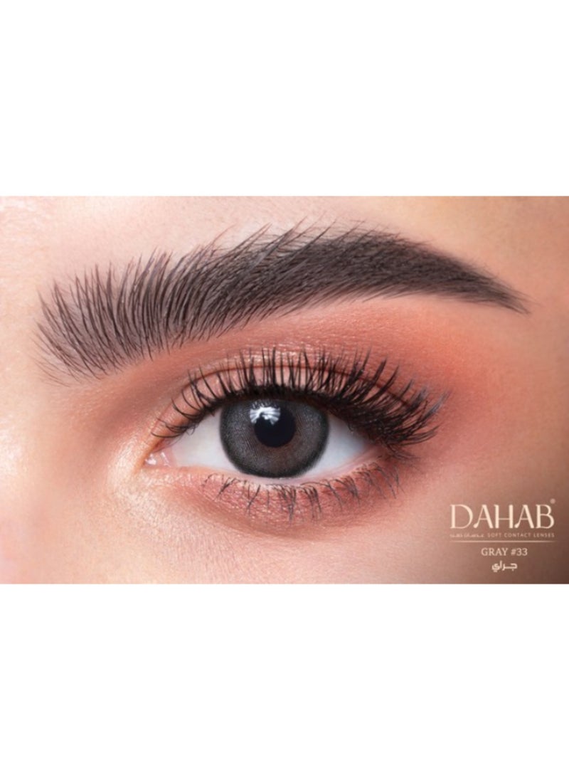 Dahab Natural Gray 9 Months Disposable, Colored Contact Lenses, Cosmetic Contact Lenses, Gray Contact Lenses, Pack Of 2  - Image 1