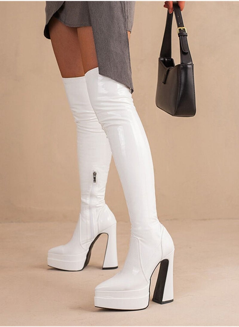 Loquat Fashion Boots White  - Image 1