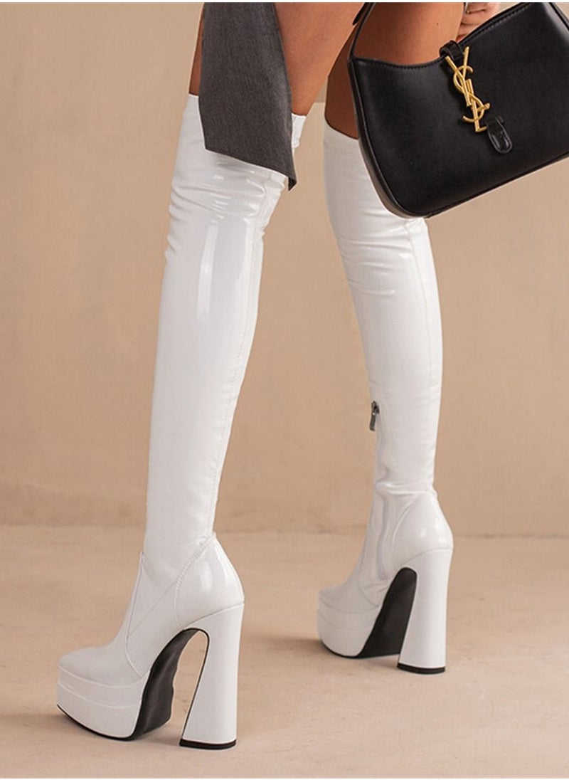 Loquat Fashion Boots White  - Image 2
