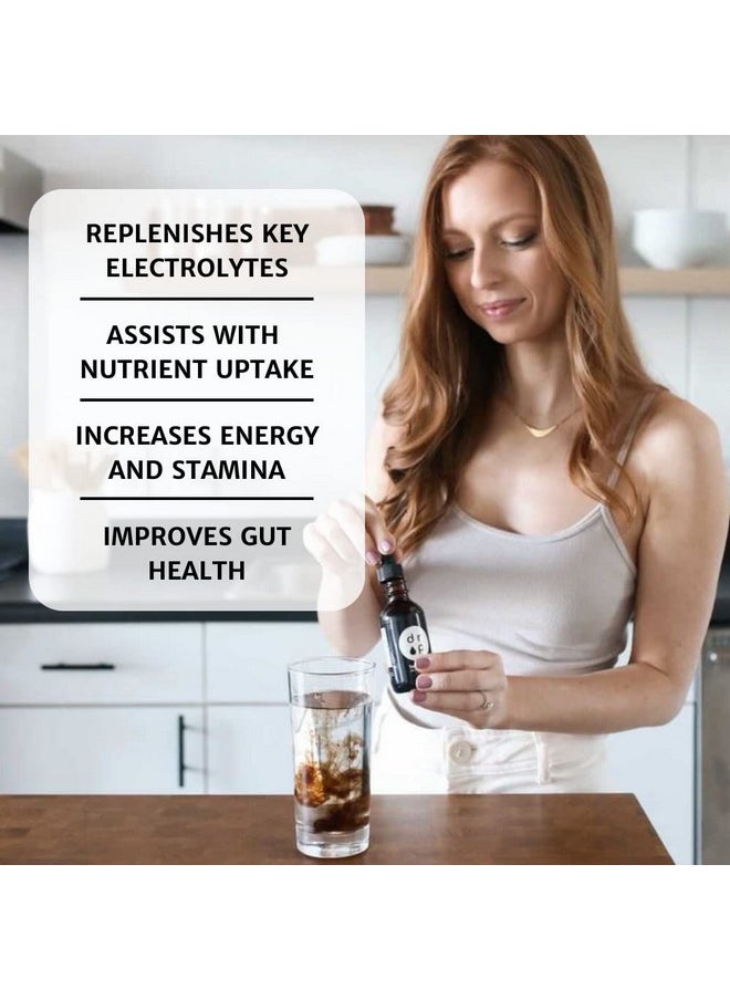 D R P Organic Trace Minerals Electrolyte Drops With Fulvic Acid 2 Oz Alkaline Liquid Minerals For Water Supports Gut Health Energy Stamina And Nutrient Uptake  - Image 3