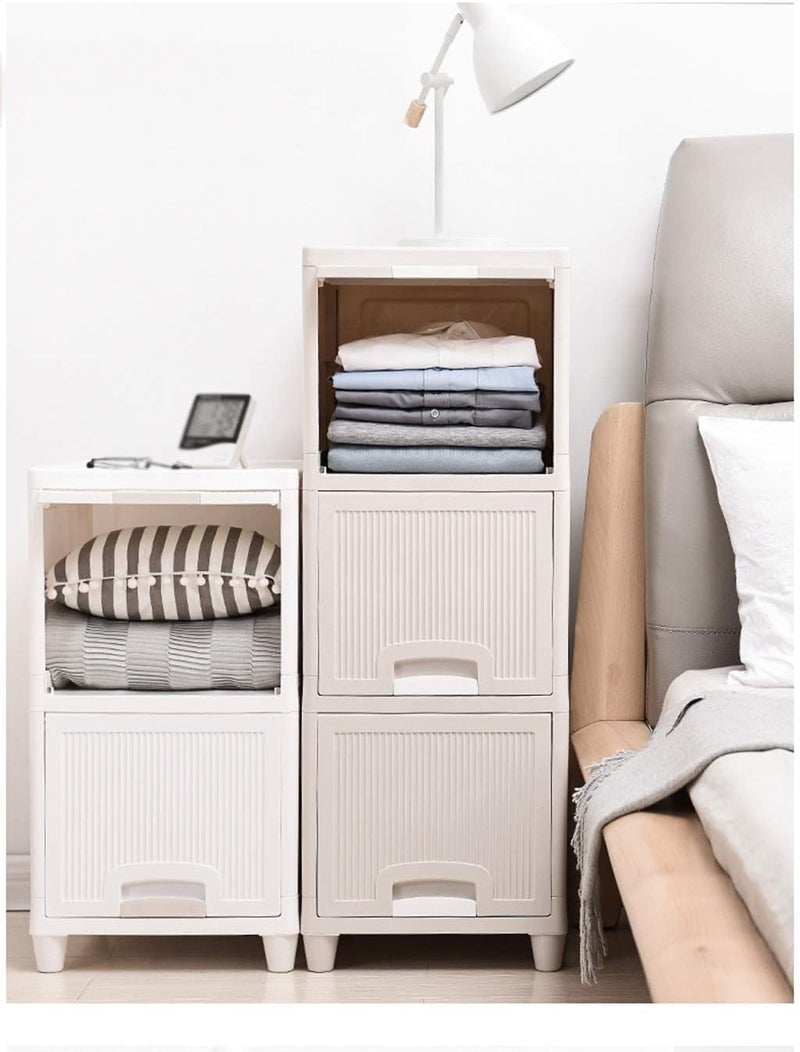 FINWARE Plastic Cupboard for Clothes Plastic Cabinet for Storage Foldable Wardrobe for Clothes Plastic Cloth Rack for Storage Clothes Storage Cabinet Plastic Modular Drawer Storage Box 2 - Image 2