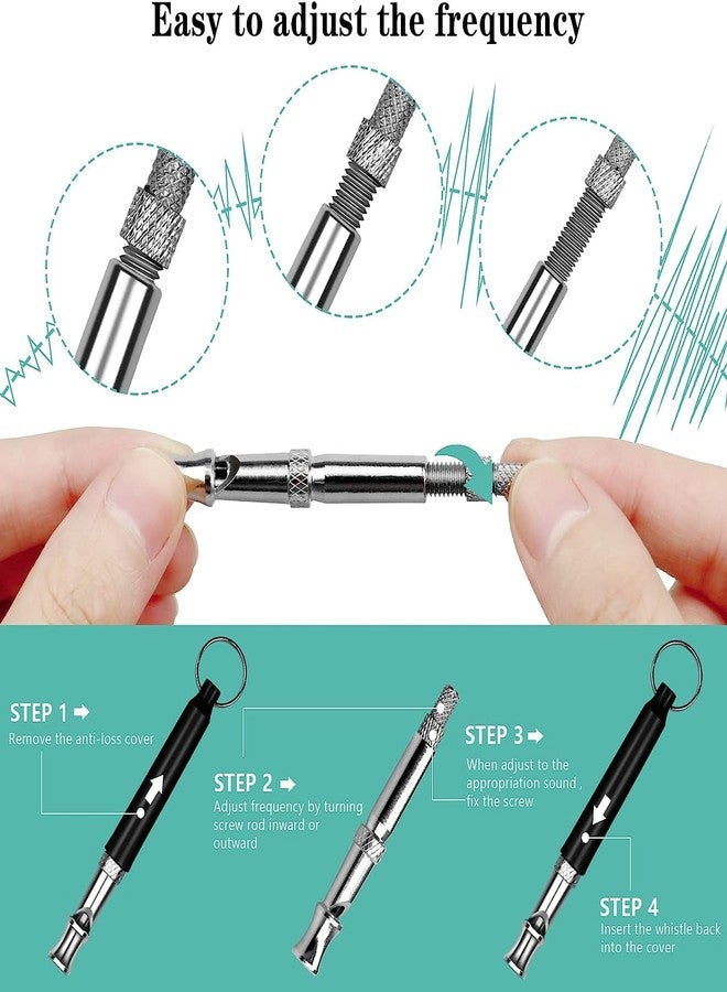 KsPups Pet 2Pack Dog Whistle, Dog Whistle to Stop Barking Neighbors Dog, Adjustable Ultrasonic Silent Dog Whistle, Professional Recall Dog Training Whistles, with Lanyard - Image 4
