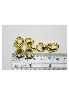 Generic Gold Tone Metal General Purse Lobster Clasps 0.35 Inch Inner Diameter Oval Swivel Clasp Hooks for Purse Bag Belts Pack of 20  - Image 2