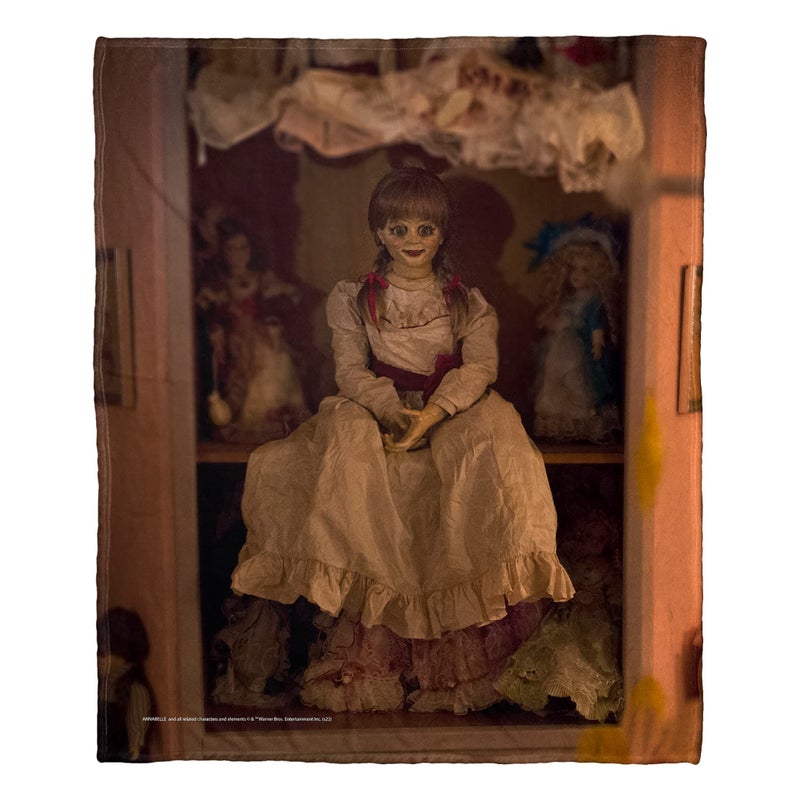 NORTHWEST Annabelle Silk Touch Throw Blanket 50 x 60 Creepy Doll - Image 2