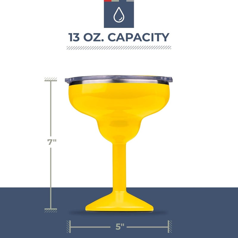 ORCA Rita | Temperature Insulated, Stainless Steel Margarita Glass, Lidded Tumbler for Cocktails, Wine & Cold Drinks — Seafoam - Image 2