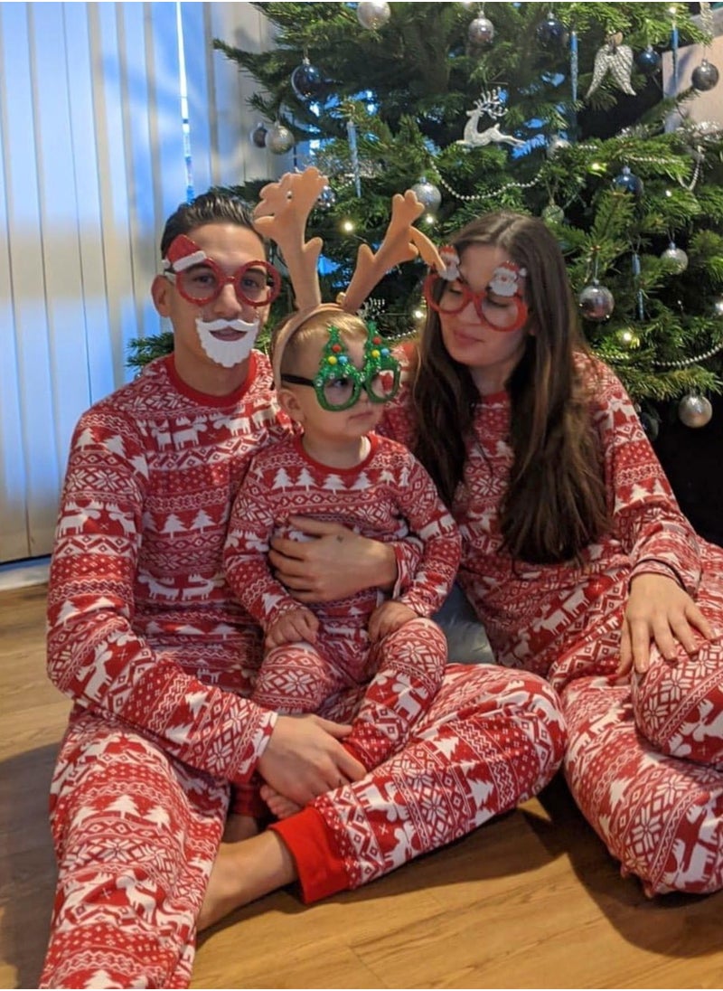 TAPIT Christmas Family Matching Pajamas Classical Nightwear Sleepwear Sets Long Sleeve Pjs for for Adults Kids and Baby Holiday Xmas Sleepwear Set (Dog zise)  - Image 3