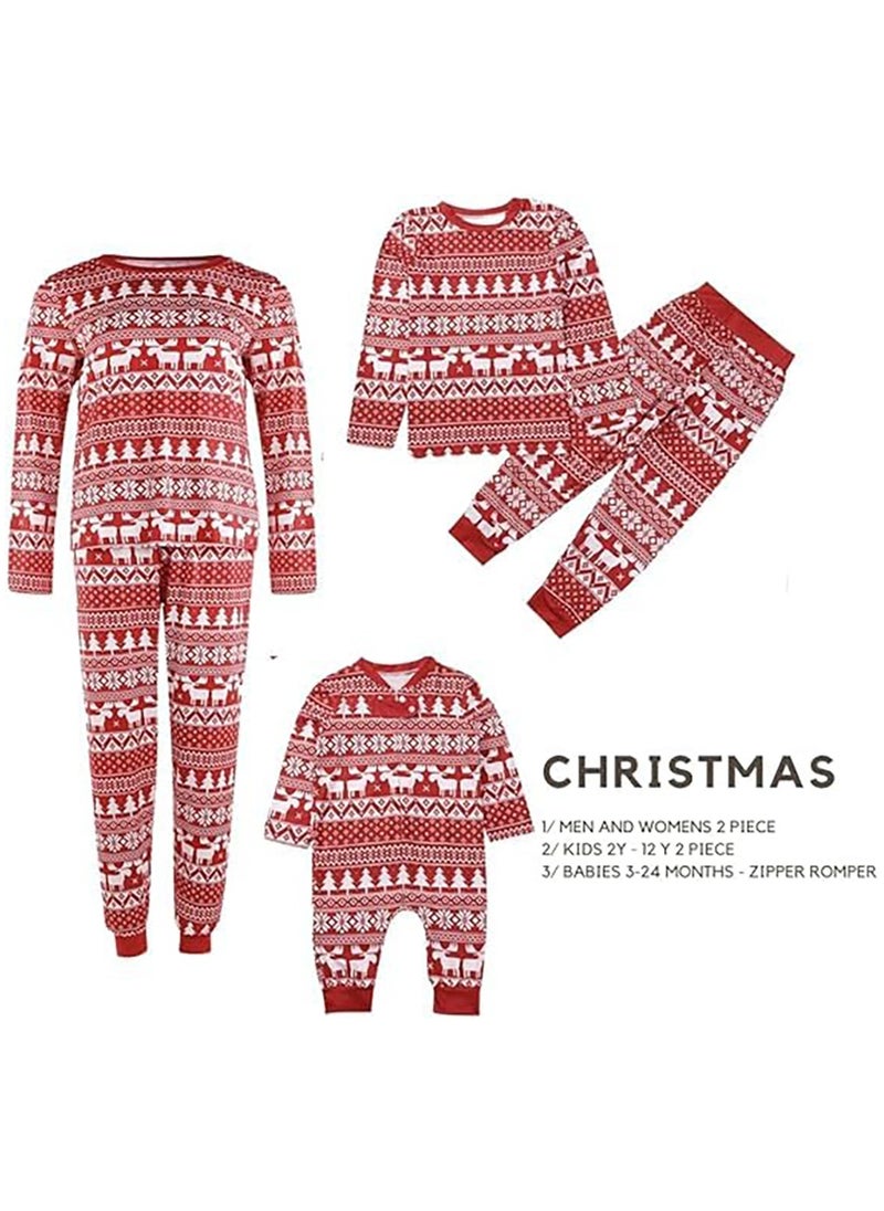 TAPIT Christmas Family Matching Pajamas Classical Nightwear Sleepwear Sets Long Sleeve Pjs for for Adults Kids and Baby Holiday Xmas Sleepwear Set (Dog zise)  - Image 2