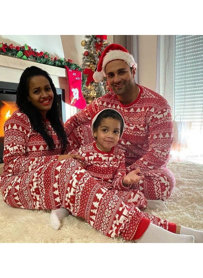 TAPIT Christmas Family Matching Pajamas Classical Nightwear Sleepwear Sets Long Sleeve Pjs for for Adults Kids and Baby Holiday Xmas Sleepwear Set (Dog zise)  - Image 5