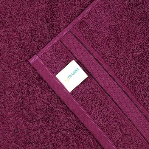 MYTRIDENT Trident Towels for Hand, Indulgence Collection, 100% Cotton Towels for Men/Women, Premium Hand Towel Set, 600 GSM, 2 Pc Hand Towel, 40 cm x 60 cm - Grape Wine - Image 4
