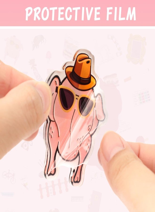 VinBee 8PC Acrylic Fridge Magnets Set, 90s TV Show Inspired Decor for Women, Funny Refrigerator Stickers, Cute Kitchen Gift for Fans, Cruise & Home Decorations - Image 4