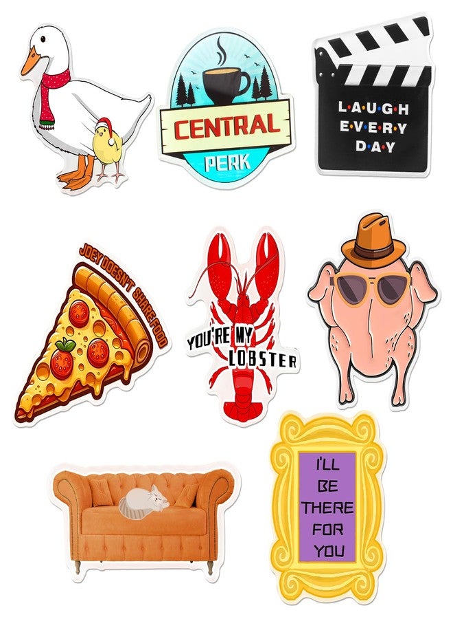 VinBee 8PC Acrylic Fridge Magnets Set, 90s TV Show Inspired Decor for Women, Funny Refrigerator Stickers, Cute Kitchen Gift for Fans, Cruise & Home Decorations - Image 1