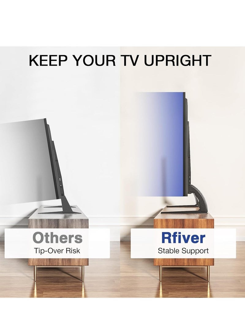 ELTRAZONE "Universal TV Stand Legs – Tabletop Replacement Pedestal for 20 to 65 Inch LCD/LED/OLED/Plasma TVs, Max VESA 800 x 500mm, Supports Up to 40KG" - Image 3