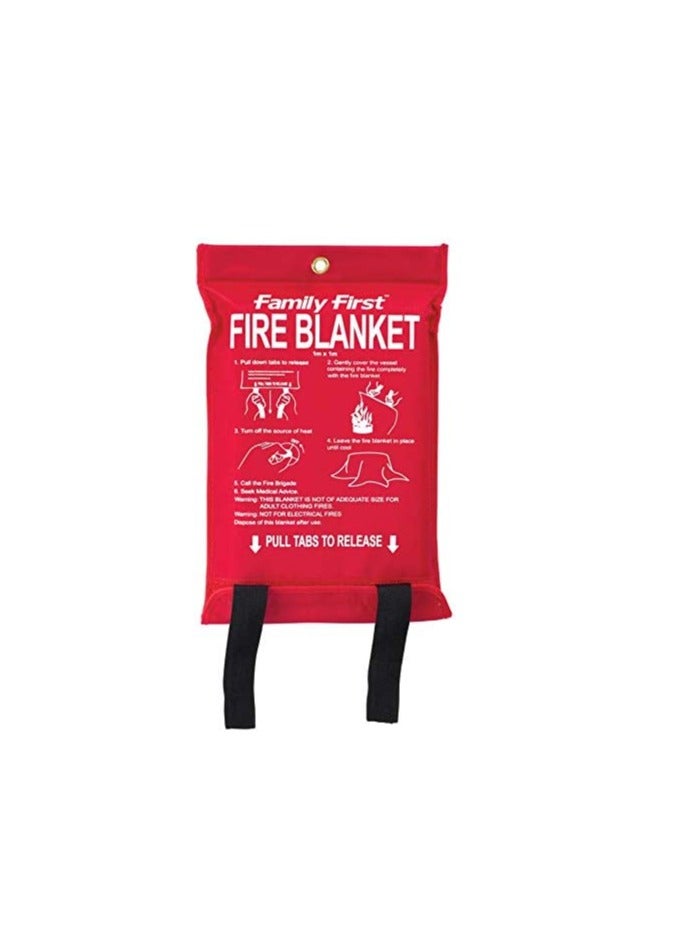 فاميلي بطانية حريق 1.2 م 1.8 م أبيض - Image 2