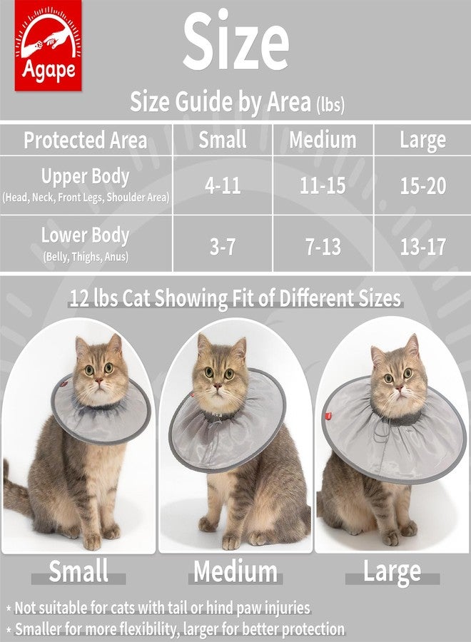 Agape Soft Cat Cone, Comfy Collar to Stop Licking & Scratching, Lightweight Recovery Collar for Cats After Surgery, Adjustable Elizabethan Collar for Neuter Recovery, Waterproof Neck Cones for Cats - Image 5