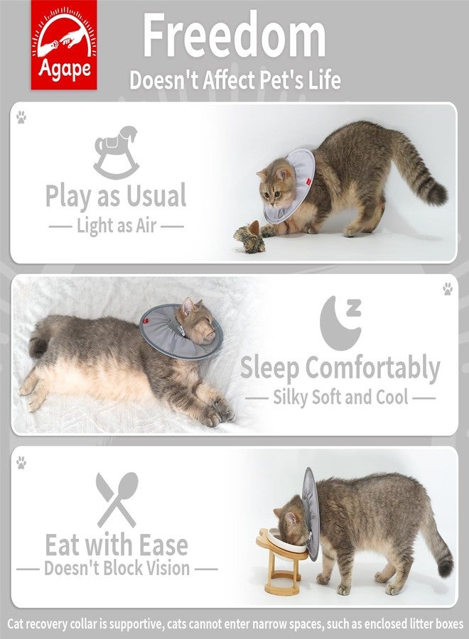 Agape Soft Cat Cone, Comfy Collar to Stop Licking & Scratching, Lightweight Recovery Collar for Cats After Surgery, Adjustable Elizabethan Collar for Neuter Recovery, Waterproof Neck Cones for Cats - Image 3