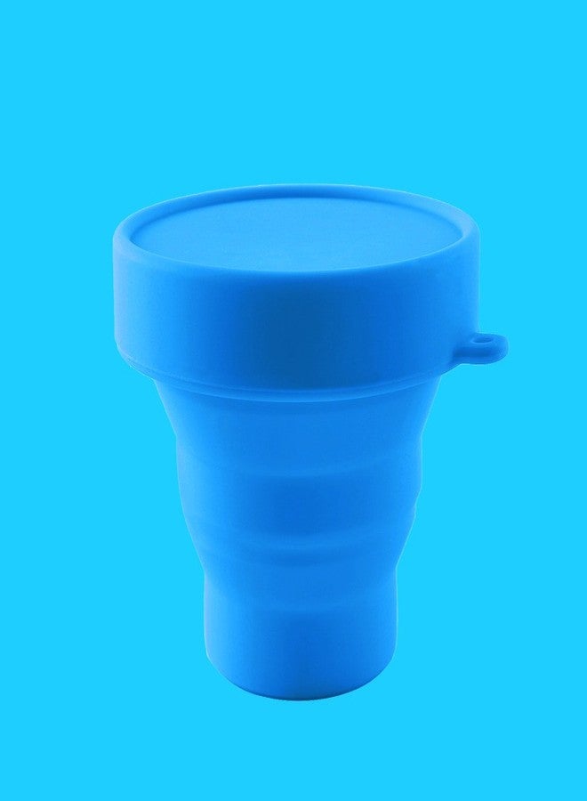 لاكسي كلوفر معقم أكواب الدورة الشهرية، كوب سيليكون قابل للطي من لاكي كلوفر، كوب تعقيم قابل للطي لأكواب الدورة الشهرية وتخزين كوب ديفا - قابل للطي للسفر (أزرق) - Image 2