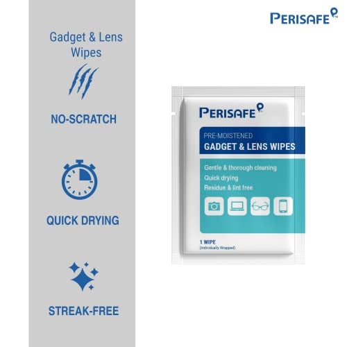 Perisafe Pre-Moistened Gadget & Cleaning Wipes| Multi Purpose, Individually Packed | Lens Cleaner for Spectacles, Sunglasses, Camera Lens, Binoculars and Goggles|Pack of 30 Wipes - Image 5