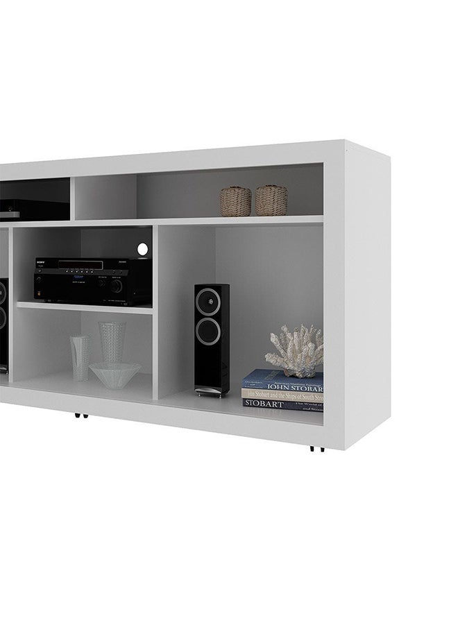 DANUBE HOME Zoyi Tv Cabinet Up To 55 Inches Entertainment Wall Tv Unit Wooden Tv Rack Stand Media Console Table For Living Room L 144x38x67 Cm White  - Image 2