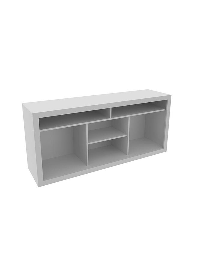 DANUBE HOME Zoyi Tv Cabinet Up To 55 Inches Entertainment Wall Tv Unit Wooden Tv Rack Stand Media Console Table For Living Room L 144x38x67 Cm White  - Image 3