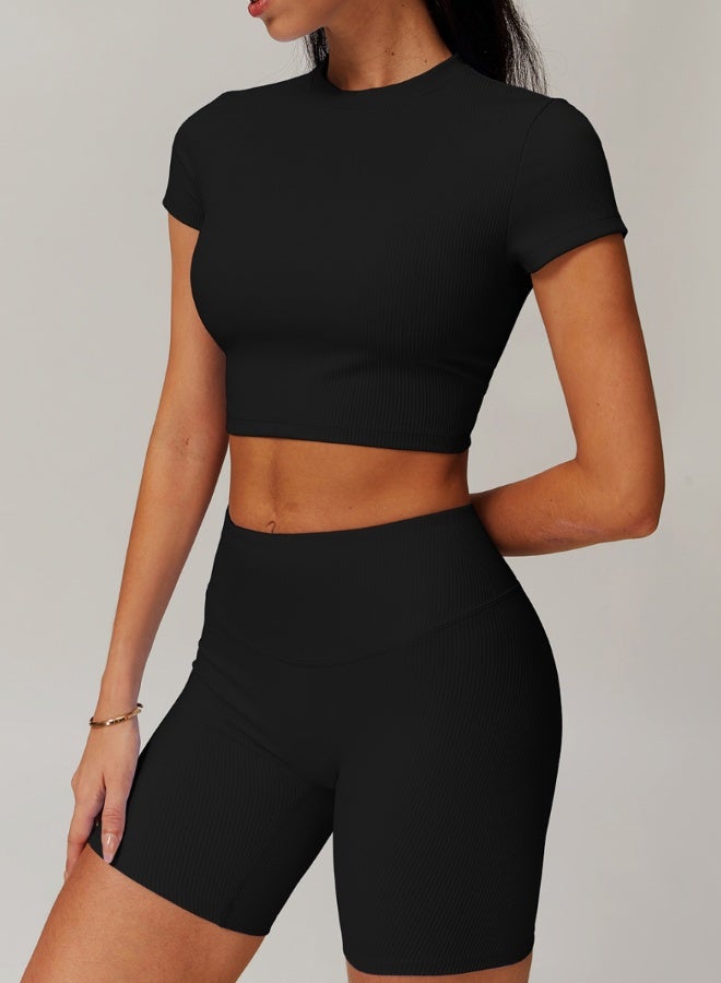 KAWN.YOGA Womens Crop Top Short Sleeves  - Image 5